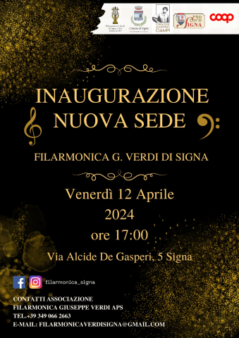 Inaugurazione nuova sede Filarmonica Giuseppe Verdi di Signa