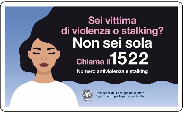 1522 - Numero per le richieste di aiuto e sostegno per vittime di violenza 